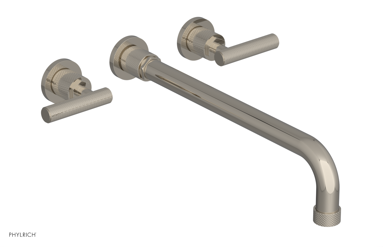 DUSTRIE - Wall Tub Set - 14" Spout - Lever Handles - Knurled 371-57-14
