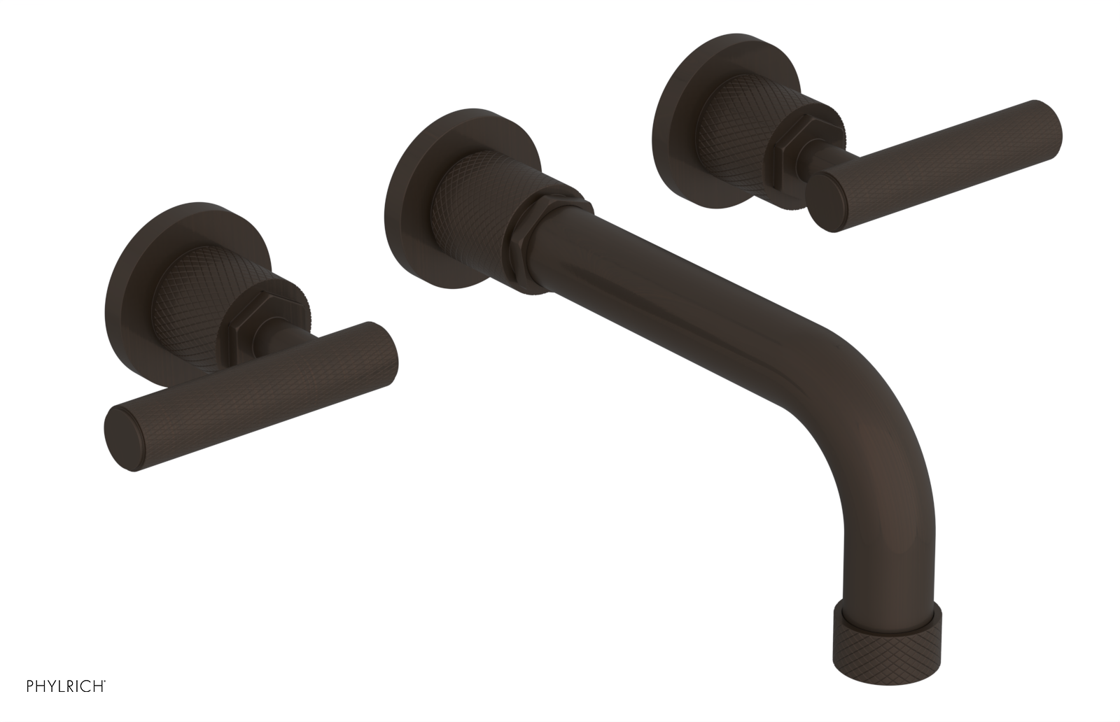 DUSTRIE - Wall Tub Set - 7 5/8" Spout - Lever Handles - Knurled 371-57