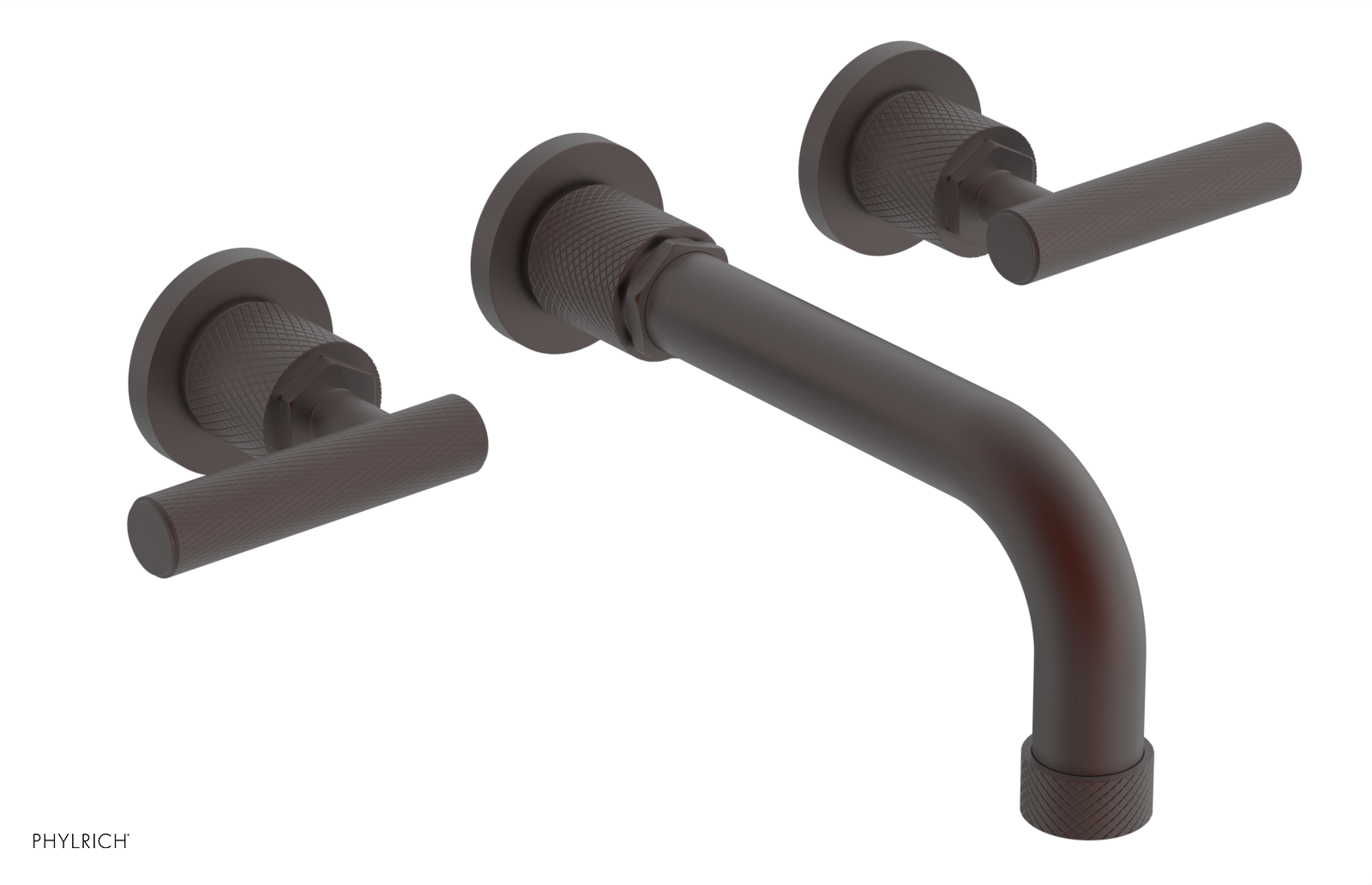 DUSTRIE - Wall Tub Set - 7 5/8" Spout - Lever Handles - Knurled 371-57