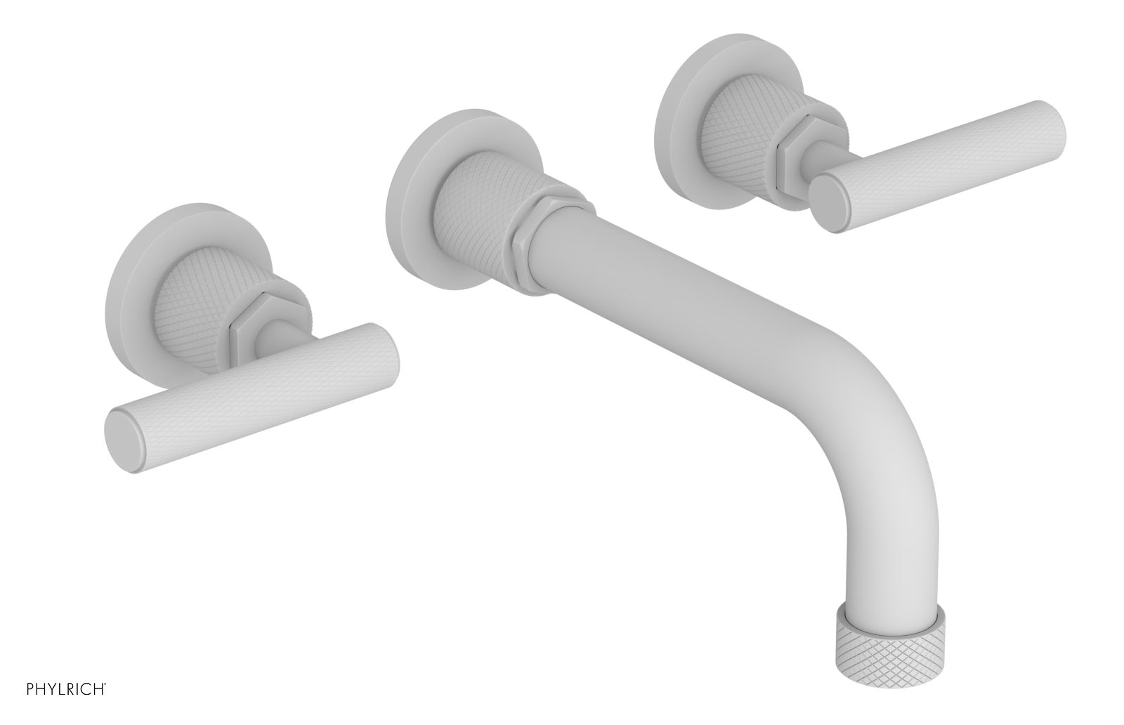 DUSTRIE Wall Lavatory Set - 7 5/8" Spout - Lever Handle - Knurled 371-12