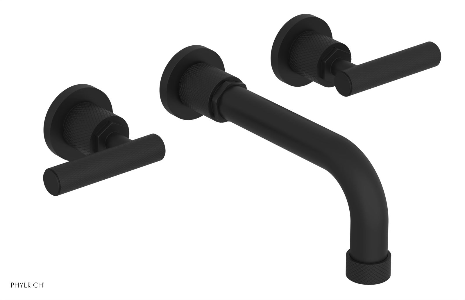 DUSTRIE - Wall Tub Set - 7 5/8" Spout - Lever Handles - Knurled 371-57
