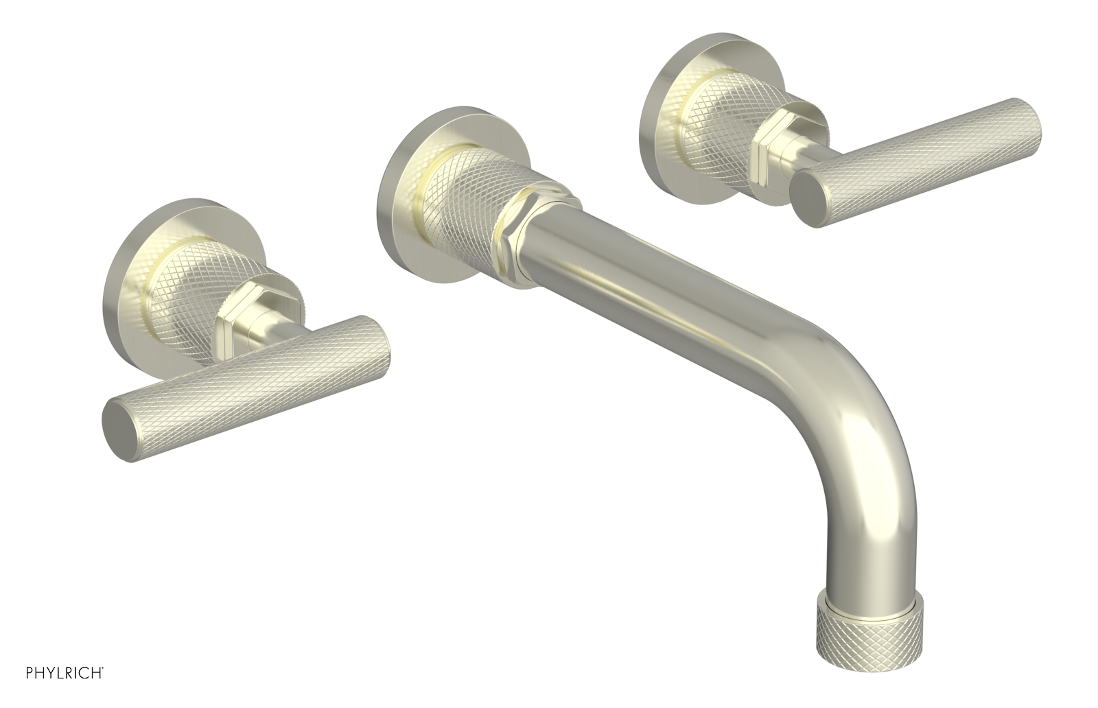 DUSTRIE - Wall Tub Set - 7 5/8" Spout - Lever Handles - Knurled 371-57
