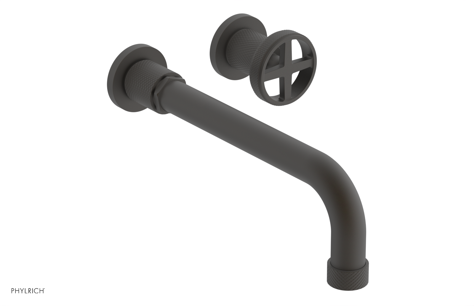 DUSTRIE Single Handle Wall Lavatory Set - 10" Spout - Knurled 371-15-10