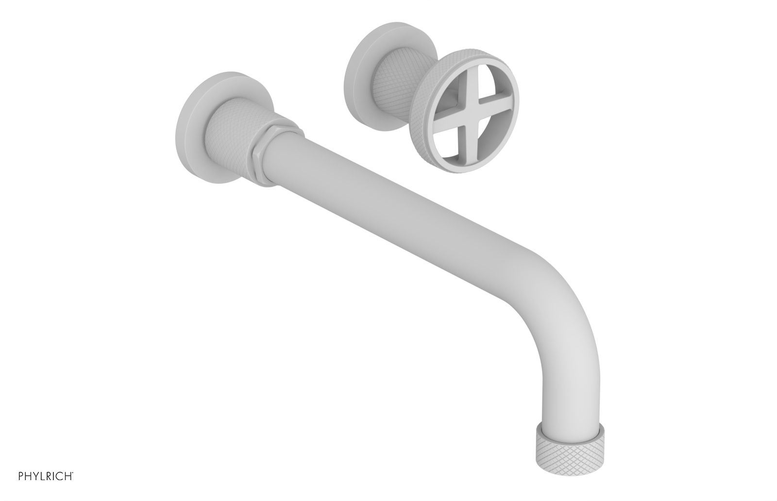 DUSTRIE Single Handle Wall Lavatory Set - 10" Spout - Knurled 371-15-10