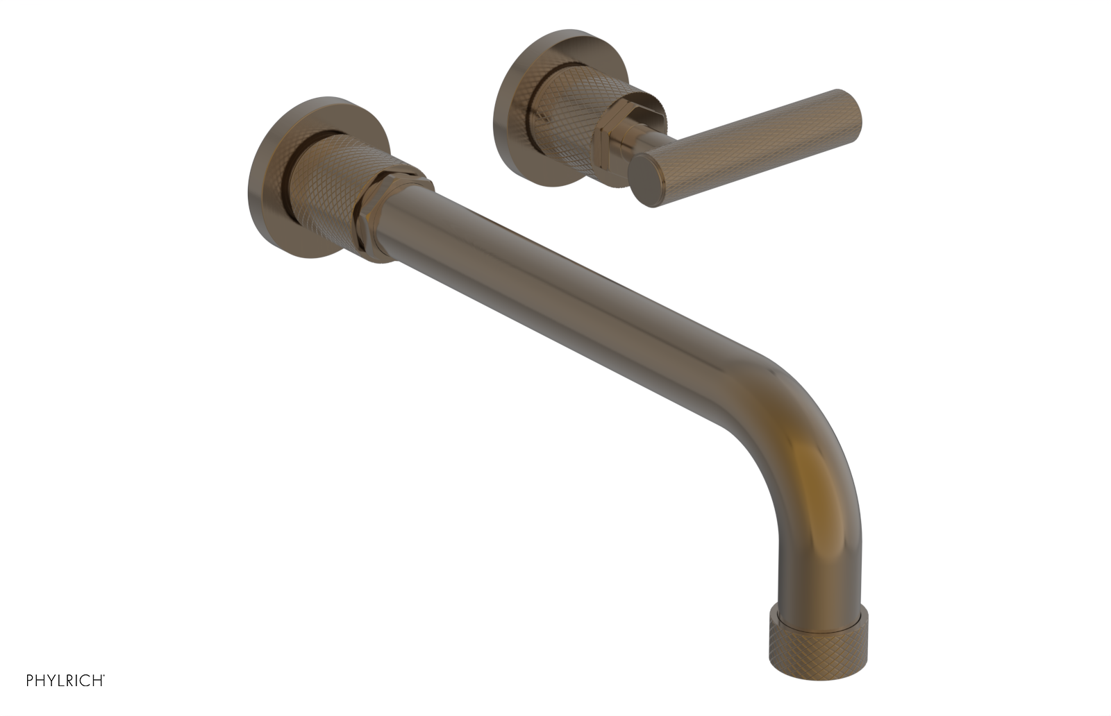 DUSTRIE Single Handle Wall Lavatory Set - 10" Spout - Knurled 371-16-10