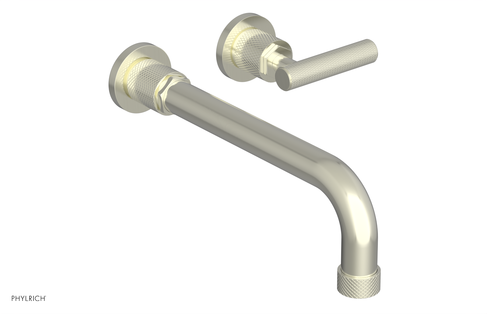 DUSTRIE Single Handle Wall Lavatory Set - 10" Spout - Knurled 371-16-10