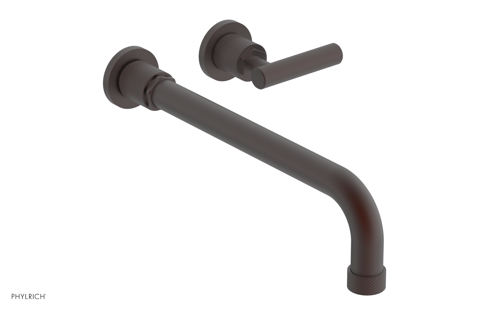 DUSTRIE Single Handle Wall Lavatory Set - 12" Spout - Knurled 371-16-12