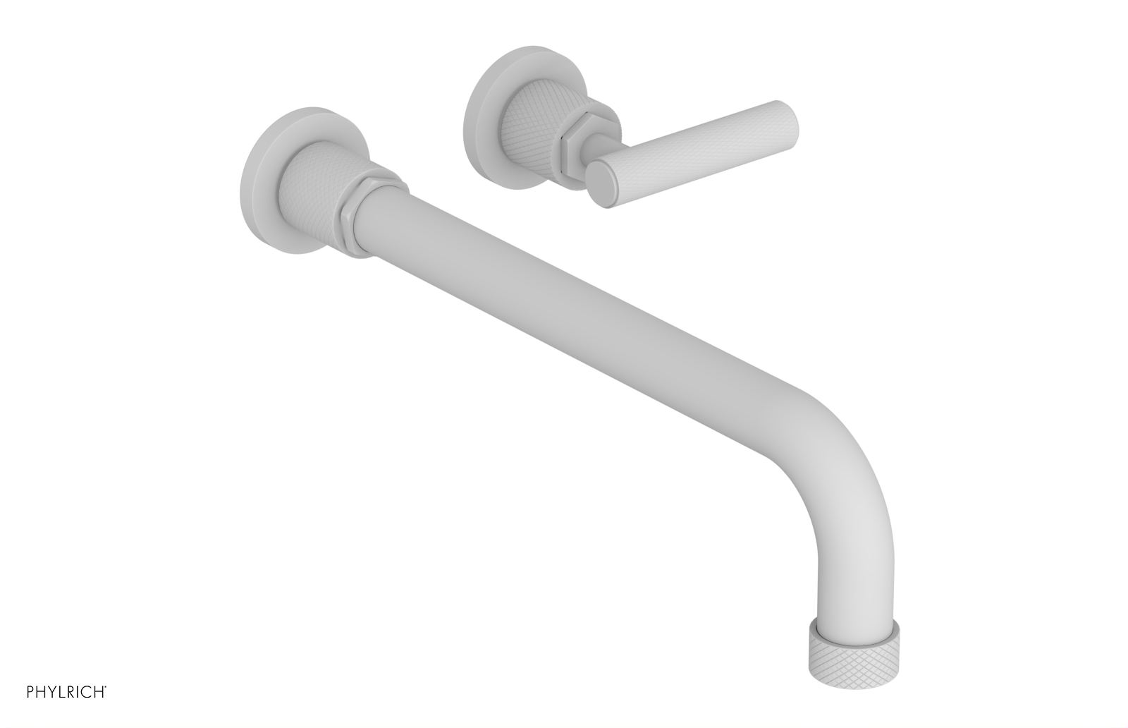 DUSTRIE Single Handle Wall Lavatory Set - 12" Spout - Knurled 371-16-12