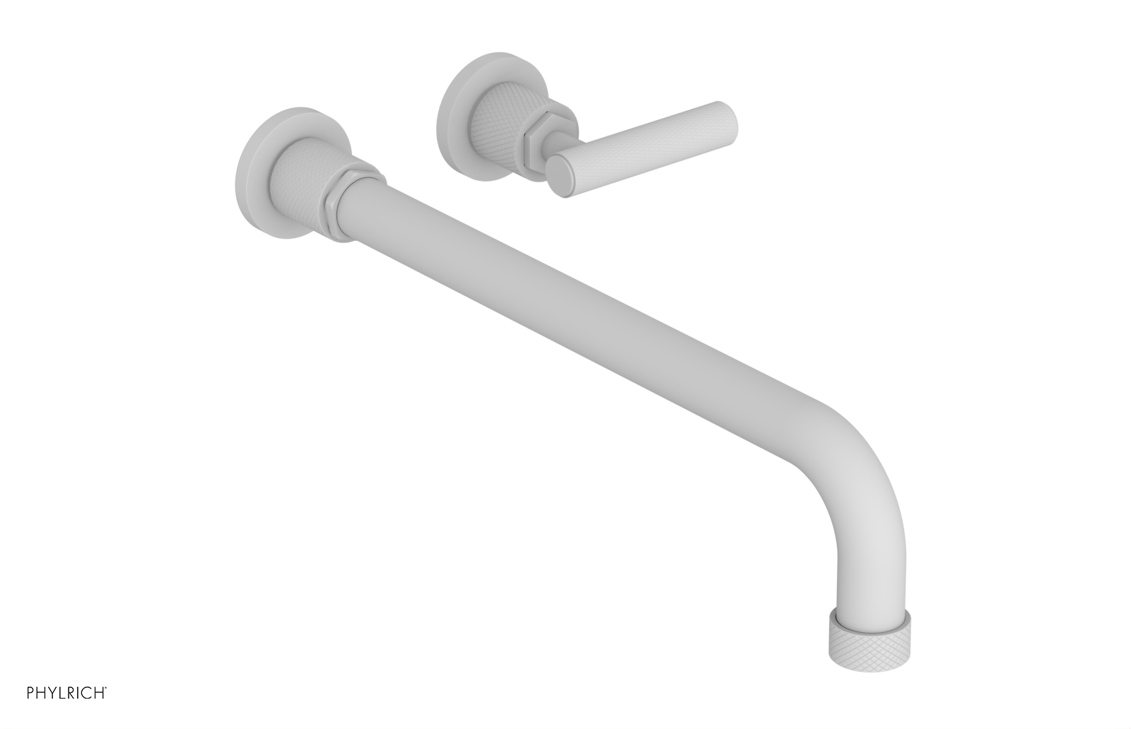 DUSTRIE Single Handle Wall Lavatory Set - 14" Spout - Knurled 371-16-14