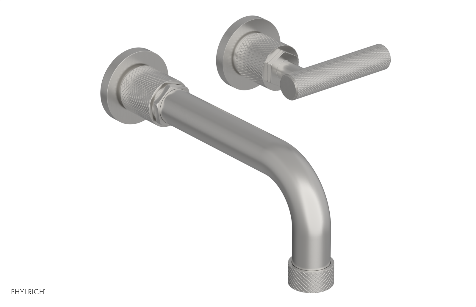 DUSTRIE Single Handle Wall Lavatory Set - 7 5/8" Spout - Knurled 371-16