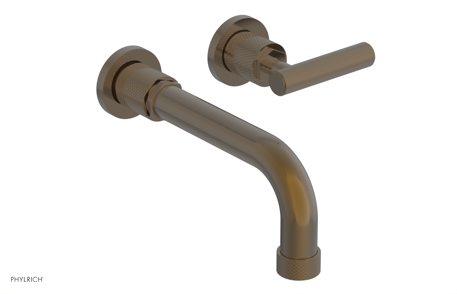 DUSTRIE Single Handle Wall Lavatory Set - 7 5/8" Spout - Knurled 371-16