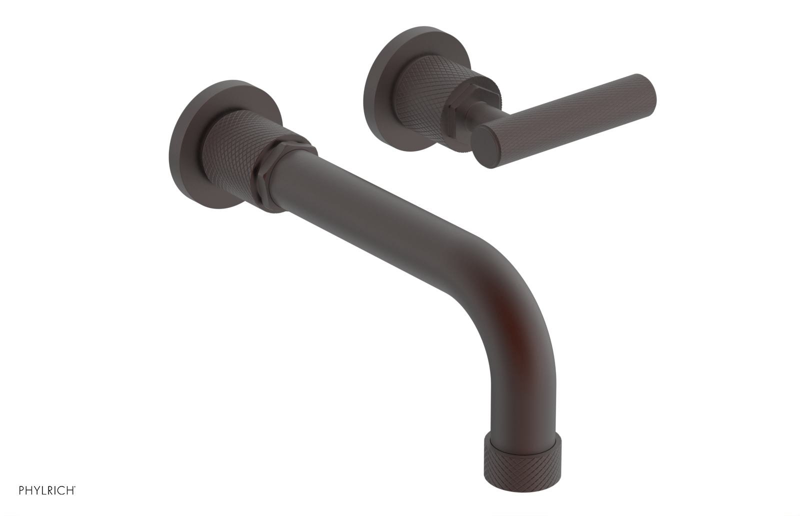 DUSTRIE Single Handle Wall Lavatory Set - 7 5/8" Spout - Knurled 371-16