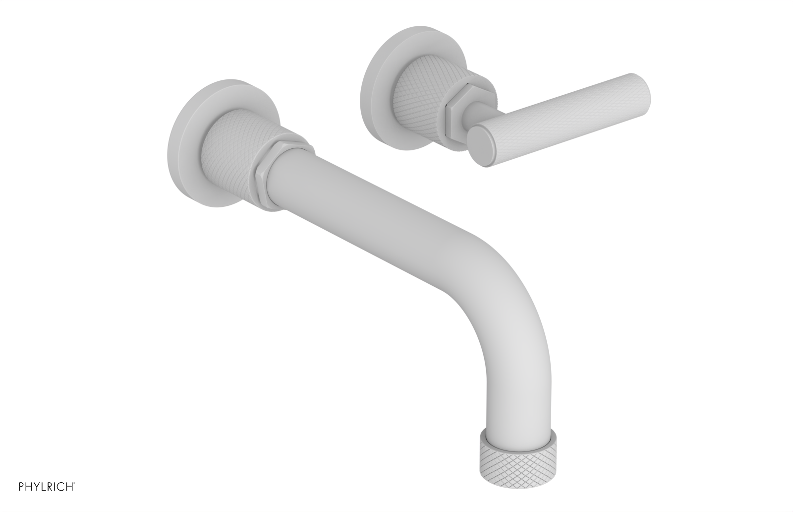 DUSTRIE Single Handle Wall Lavatory Set - 7 5/8" Spout - Knurled 371-16