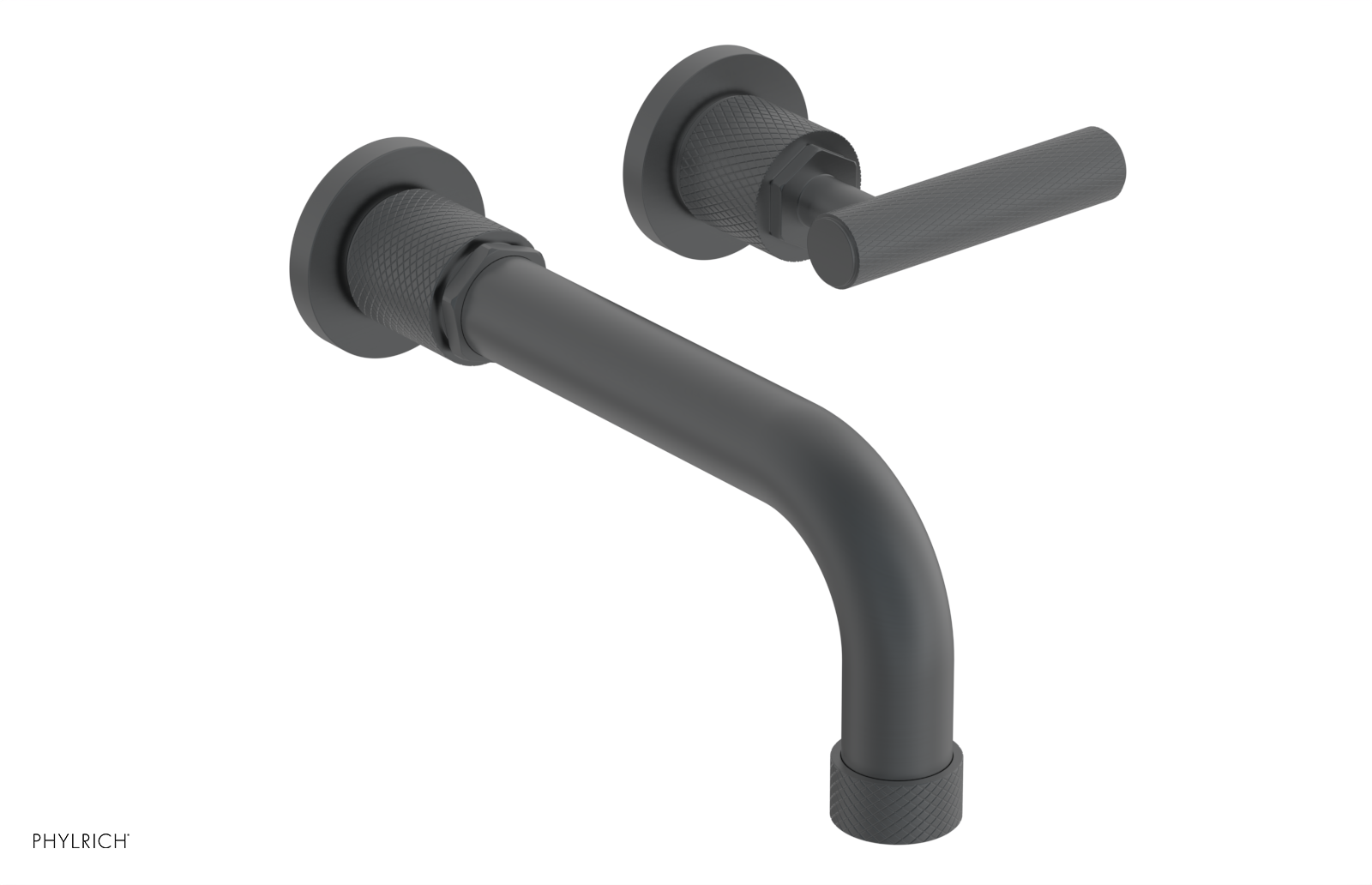 DUSTRIE Single Handle Wall Lavatory Set - 7 5/8" Spout - Knurled 371-16