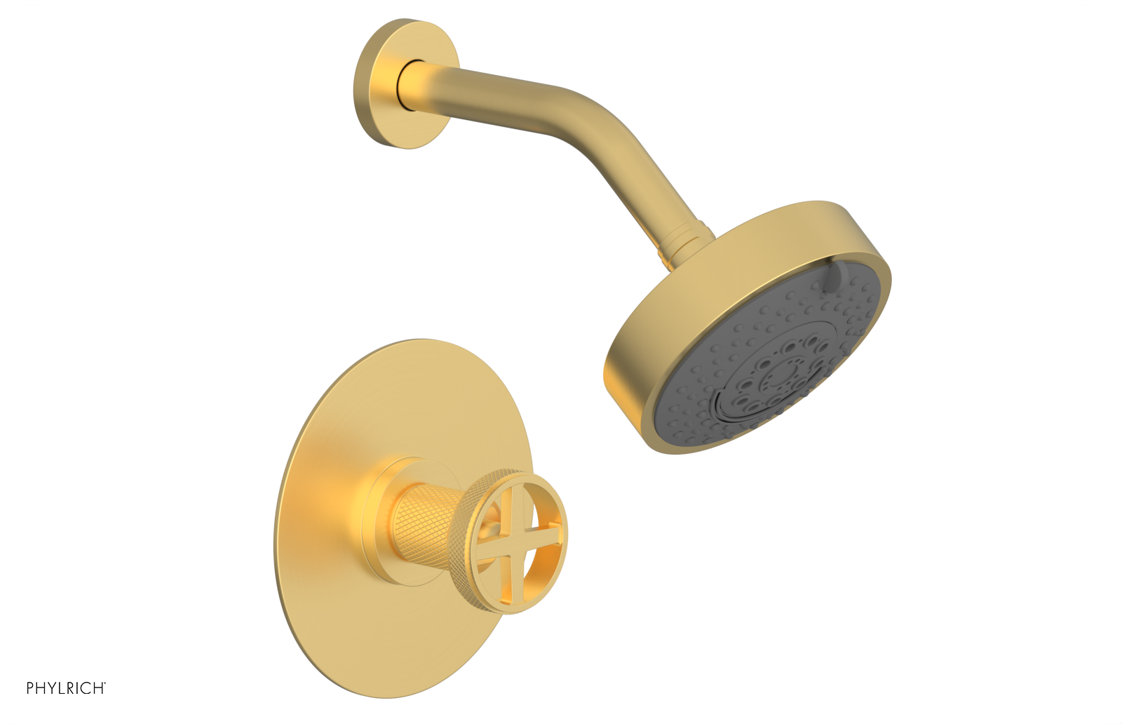 DUSTRIE - Pressure Balance Shower Set - Cross Handle - Knurled 371-21