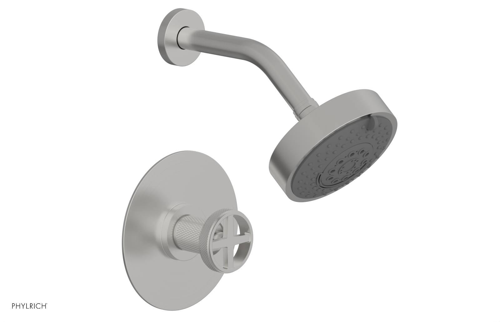 DUSTRIE - Pressure Balance Shower Set - Cross Handle - Knurled 371-21