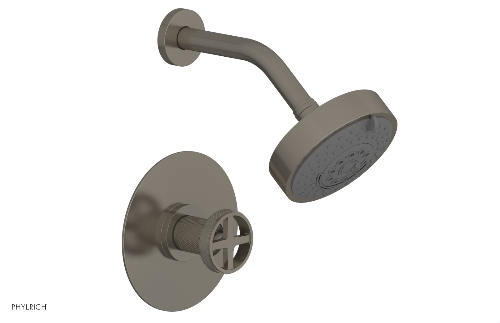 DUSTRIE - Pressure Balance Shower Set - Cross Handle - Knurled 371-21