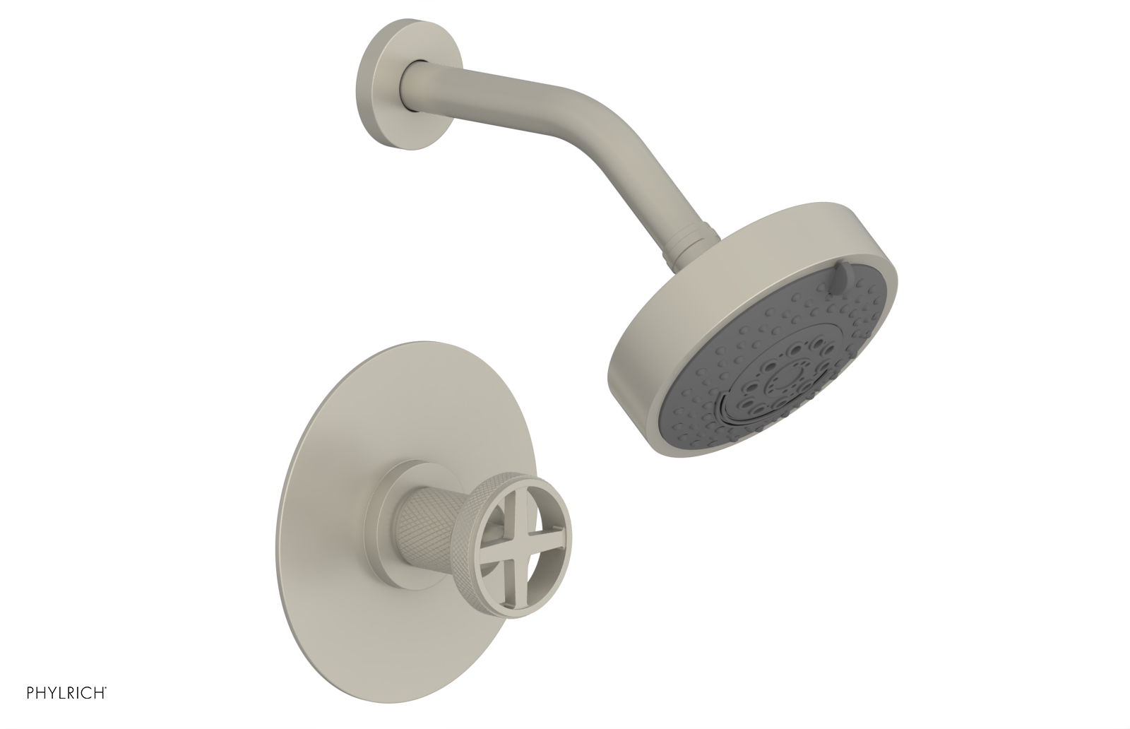 DUSTRIE - Pressure Balance Shower Set - Cross Handle - Knurled 371-21