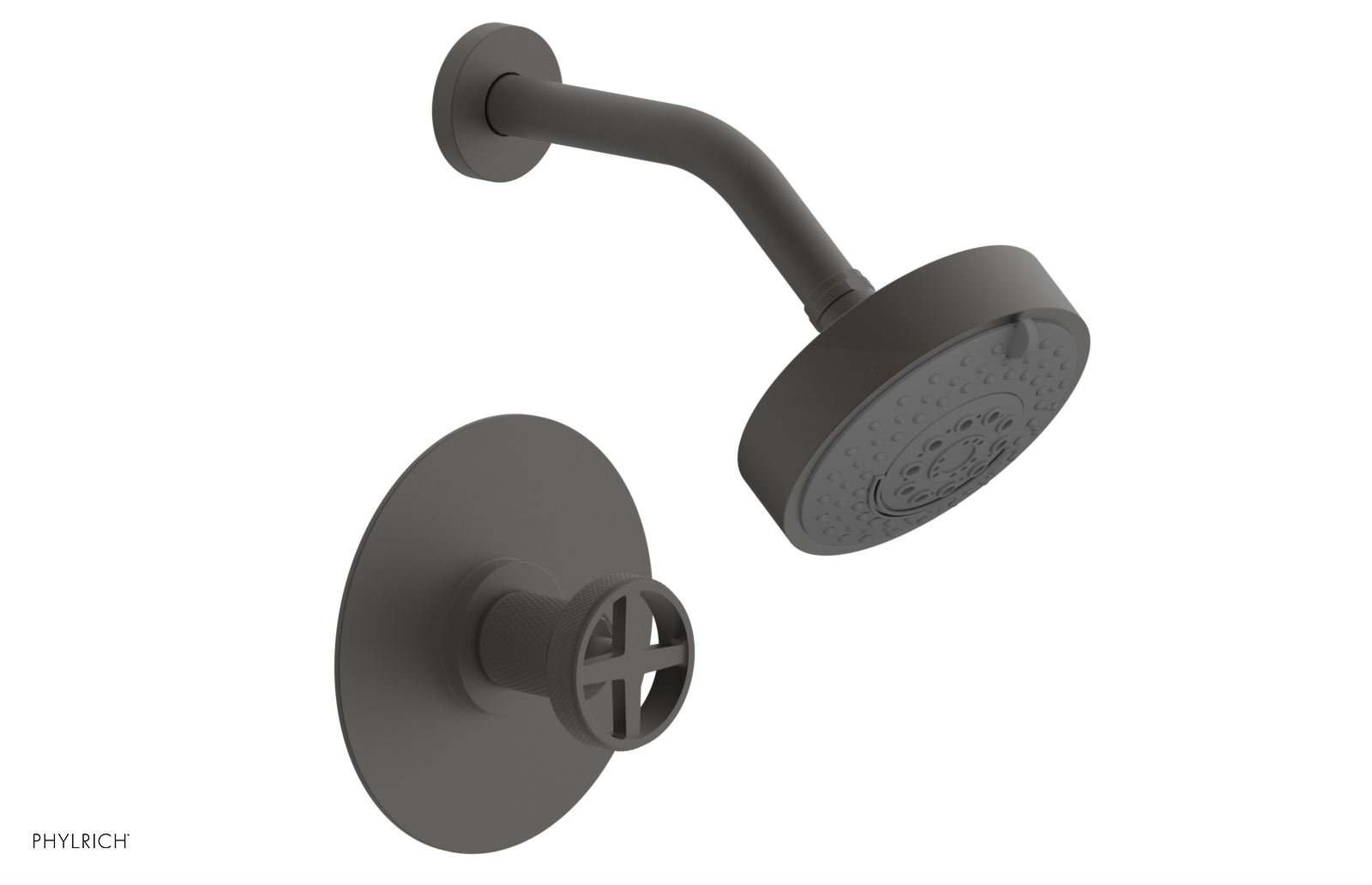 DUSTRIE - Pressure Balance Shower Set - Cross Handle - Knurled 371-21