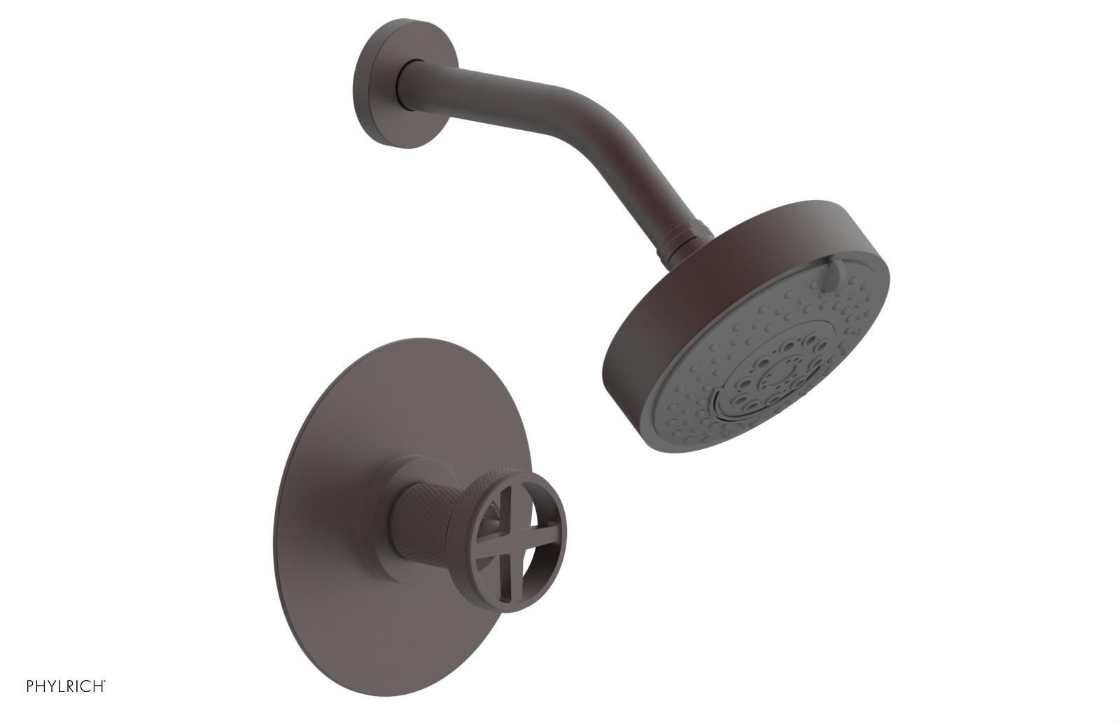 DUSTRIE - Pressure Balance Shower Set - Cross Handle - Knurled 371-21