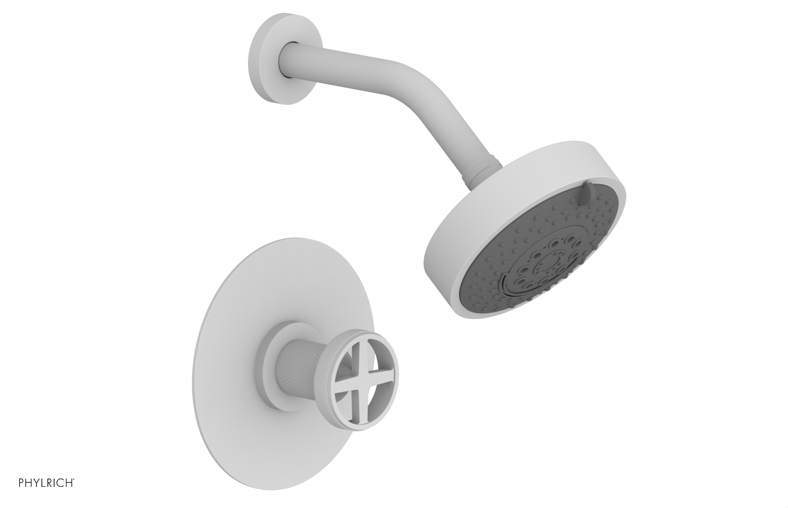DUSTRIE - Pressure Balance Shower Set - Cross Handle - Knurled 371-21