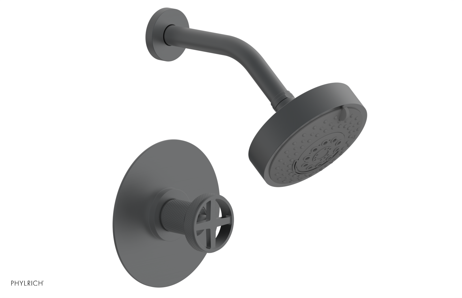 DUSTRIE - Pressure Balance Shower Set - Cross Handle - Knurled 371-21