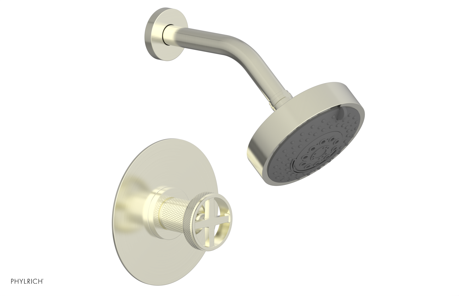 DUSTRIE - Pressure Balance Shower Set - Cross Handle - Knurled 371-21