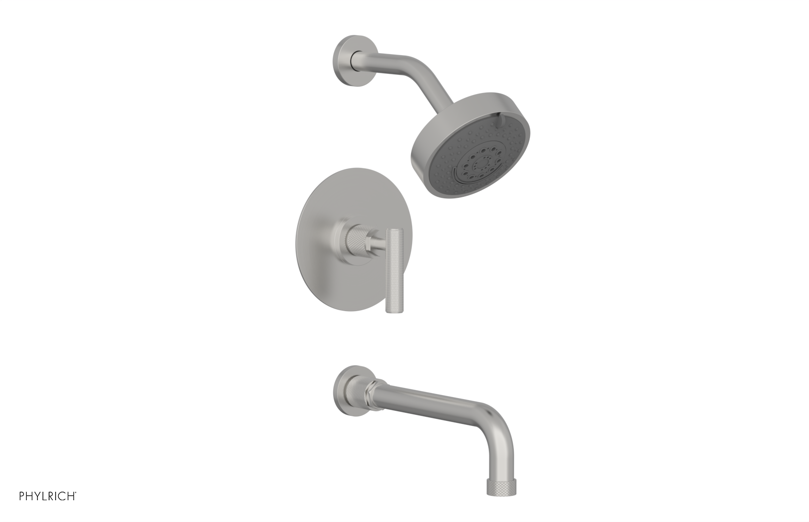 DUSTRIE - Pressure Balance Tub & Shower Set - 10" Spout -  Lever Handle - Knurled 371-27-10