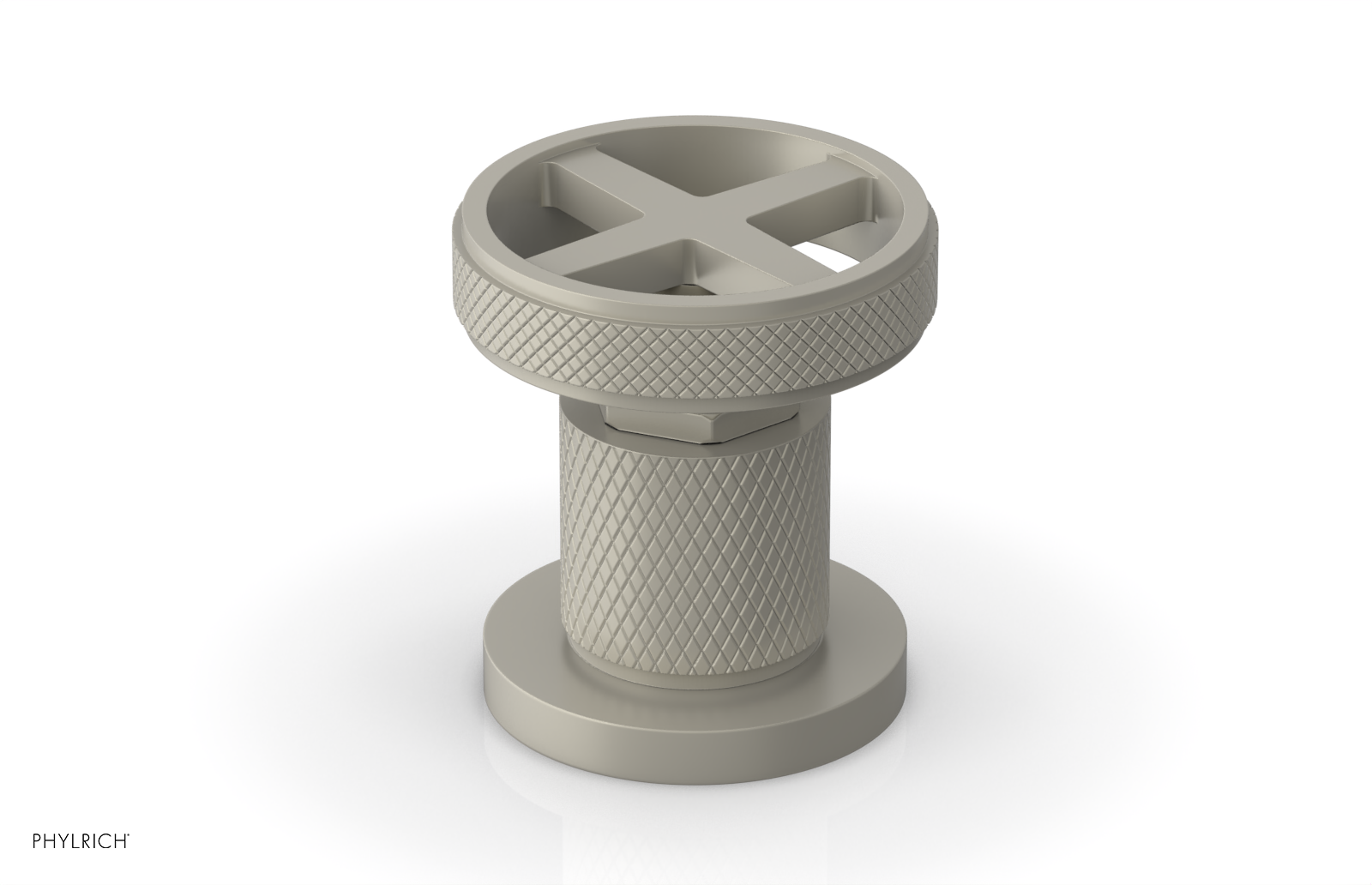 DUSTRIE - Volume Control/Diverter Trim - Cross Handle - Knurled 371-35