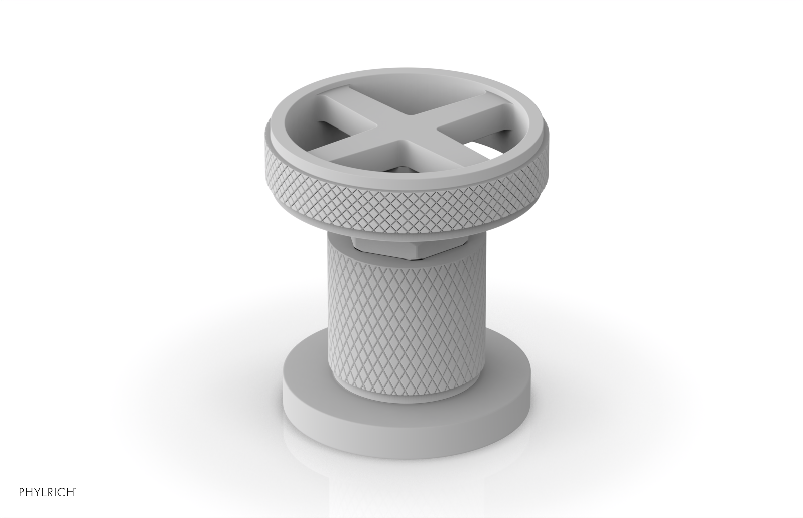 DUSTRIE - Volume Control/Diverter Trim - Cross Handle - Knurled 371-35