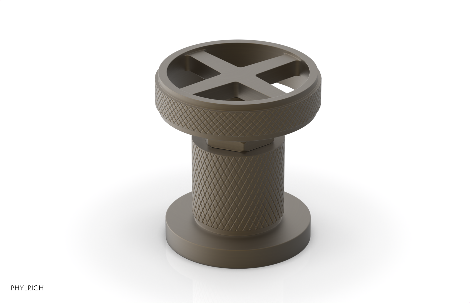 DUSTRIE - Volume Control/Diverter Trim - Cross Handle - Knurled 371-35