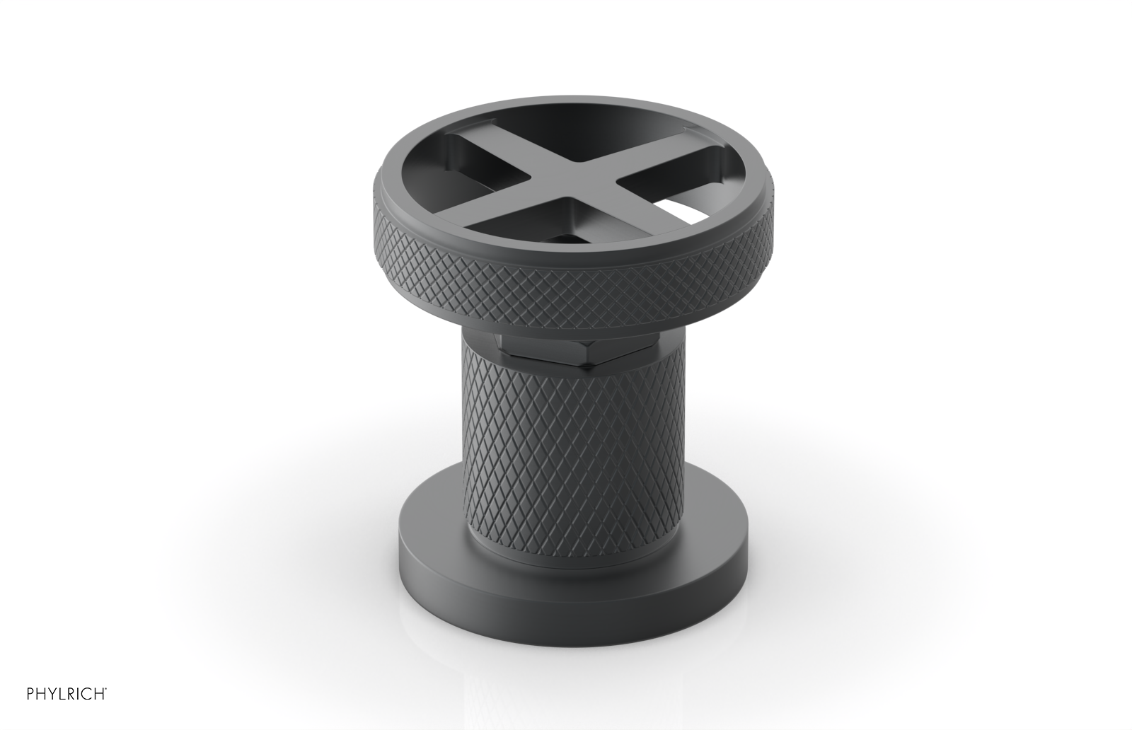 DUSTRIE - Volume Control/Diverter Trim - Cross Handle - Knurled 371-35