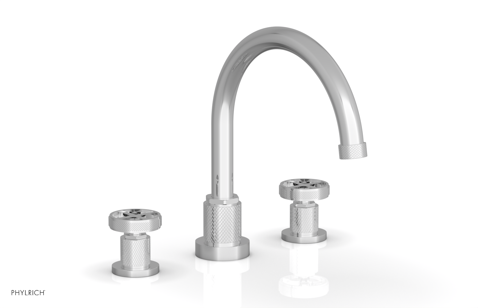 DUSTRIE - Deck Tub Set - Cross Handles - Knurled 371-40