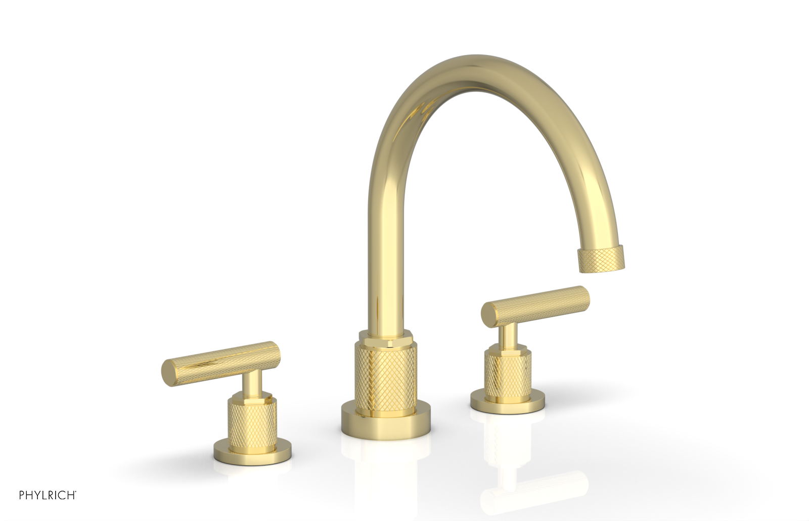 DUSTRIE - Deck Tub Set - Lever Handles - Knurled 371-41