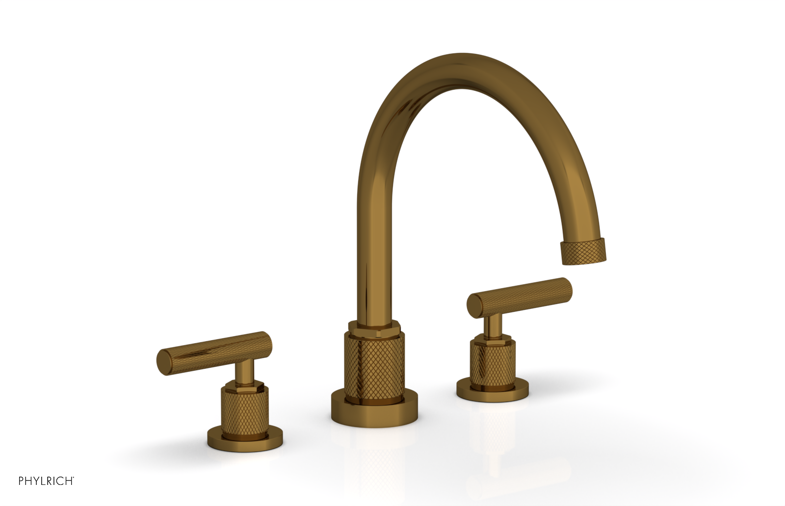 DUSTRIE - Deck Tub Set - Lever Handles - Knurled 371-41