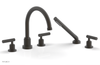 DUSTRIE - Deck Tub Set with Hand Shower - Lever Handles - Knurled 371-49