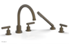 DUSTRIE - Deck Tub Set with Hand Shower - Lever Handles - Knurled 371-49