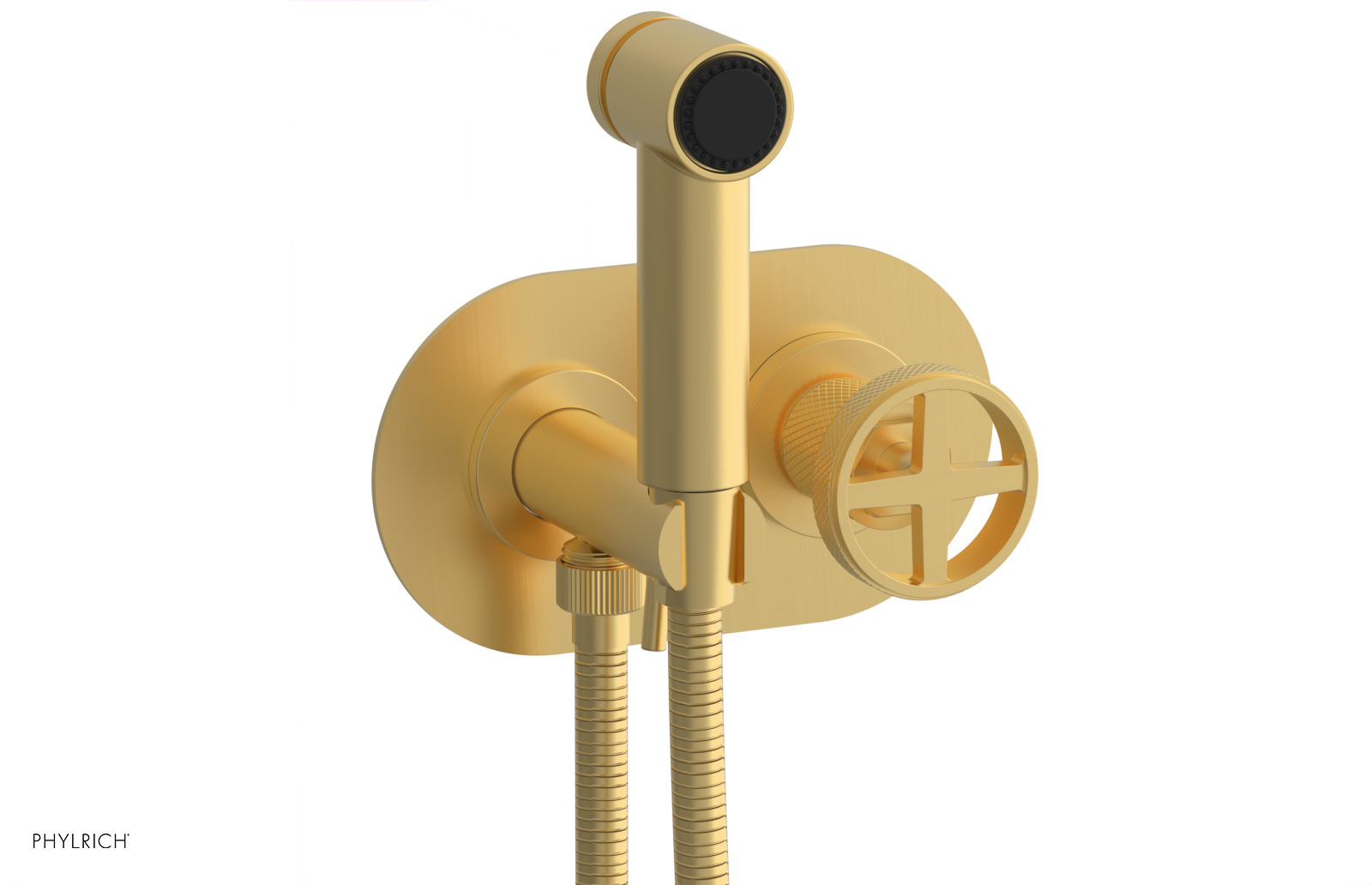 DUSTRIE - Wall Mounted Bidet - Cross Handle - Knurled 371-62
