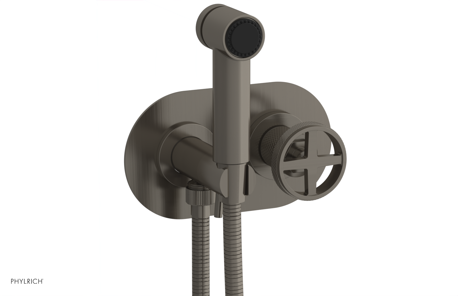 DUSTRIE - Wall Mounted Bidet - Cross Handle - Knurled 371-62