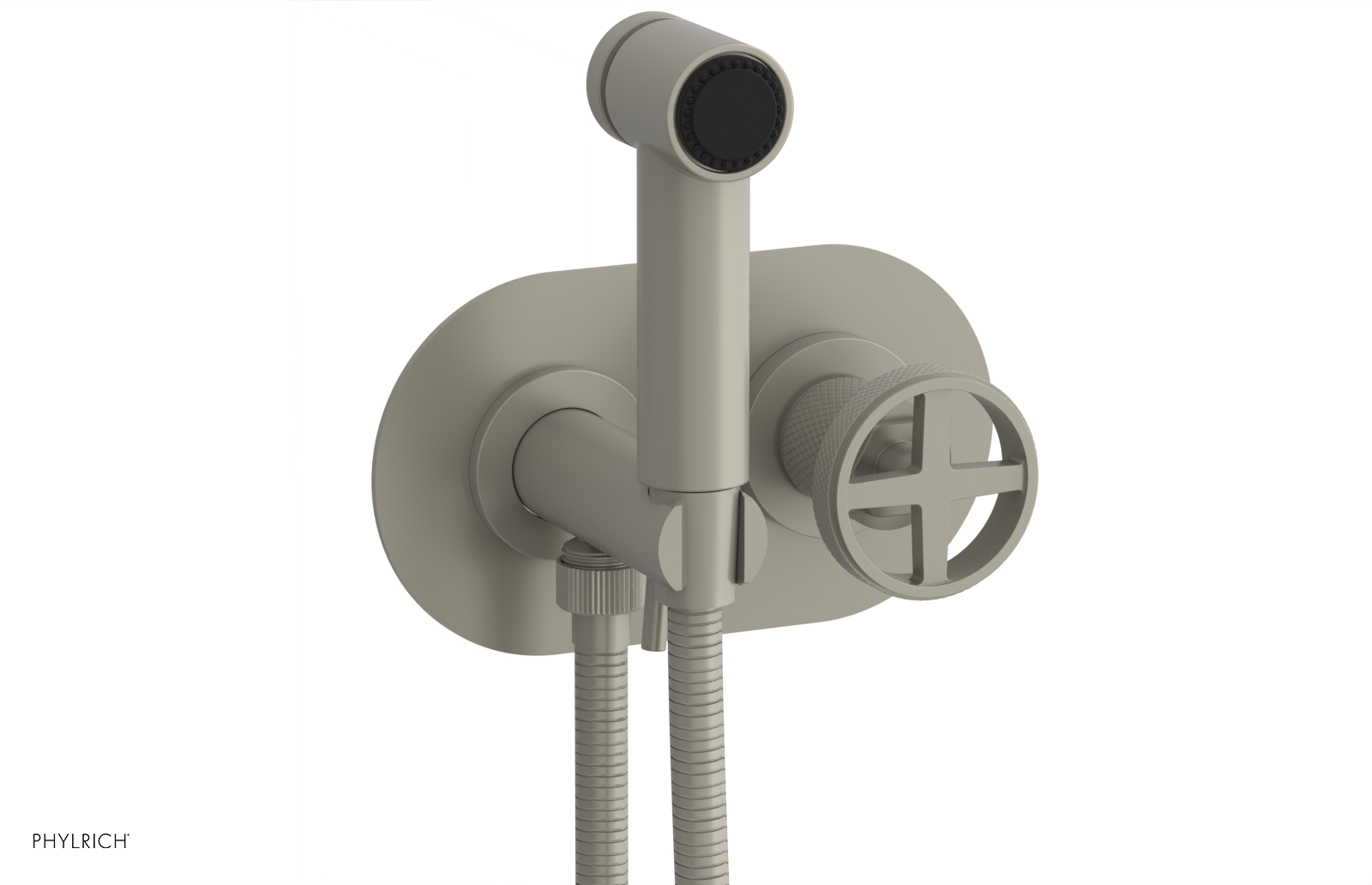 DUSTRIE - Wall Mounted Bidet - Cross Handle - Knurled 371-62