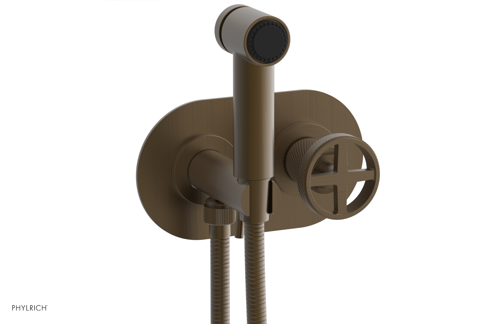 DUSTRIE - Wall Mounted Bidet - Cross Handle - Knurled 371-62