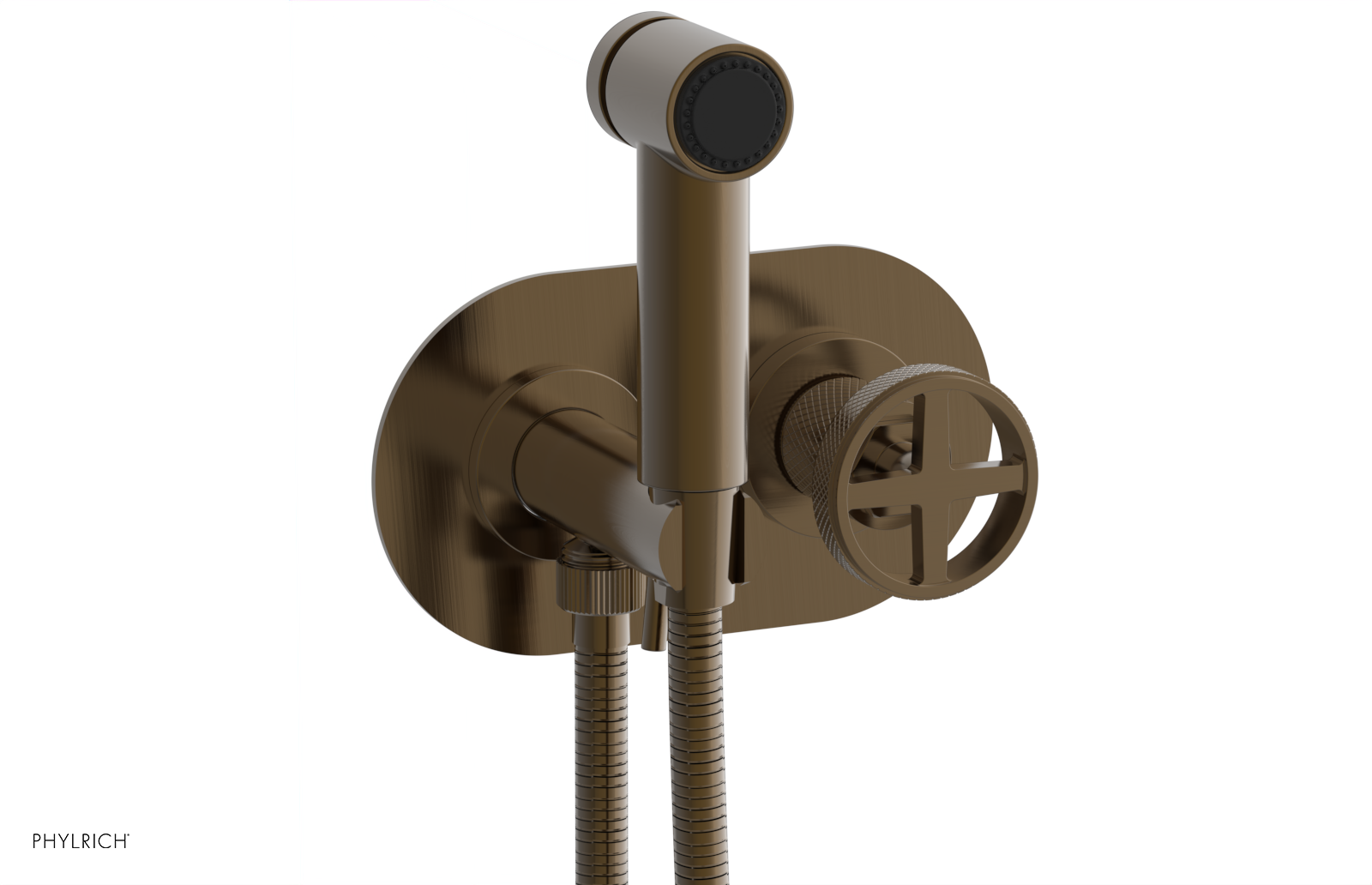 DUSTRIE - Wall Mounted Bidet - Cross Handle - Knurled 371-62