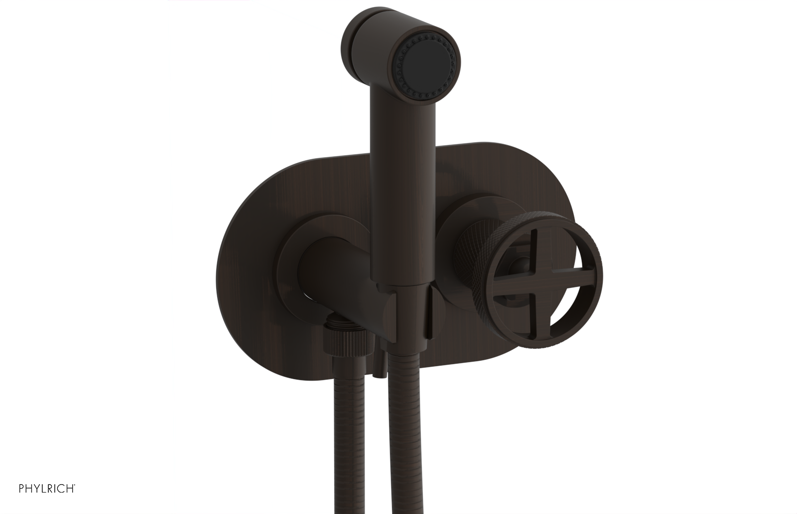 DUSTRIE - Wall Mounted Bidet - Cross Handle - Knurled 371-62