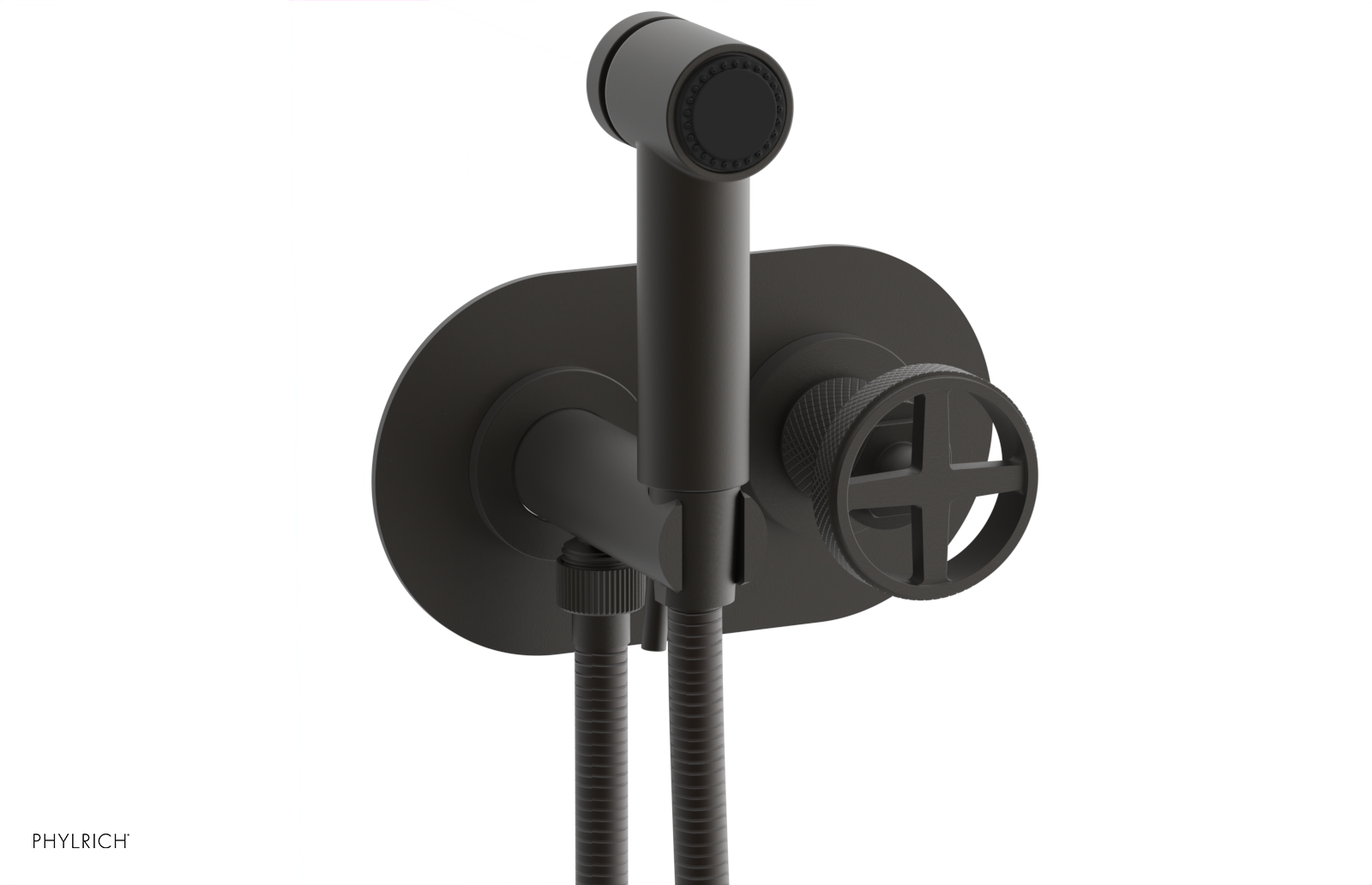 DUSTRIE - Wall Mounted Bidet - Cross Handle - Knurled 371-62