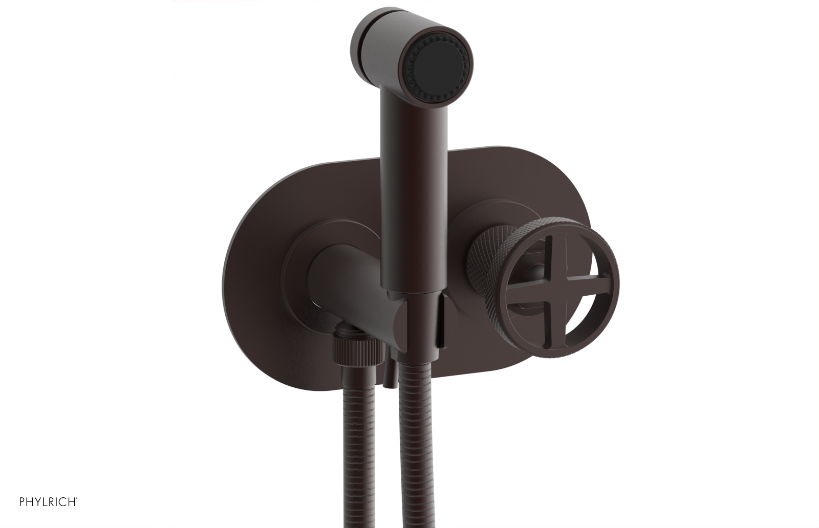 DUSTRIE - Wall Mounted Bidet - Cross Handle - Knurled 371-62