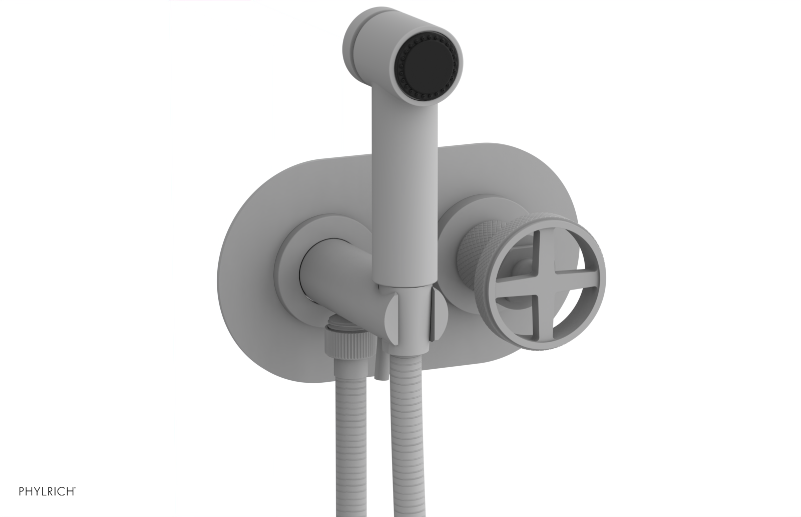 DUSTRIE - Wall Mounted Bidet - Cross Handle - Knurled 371-62