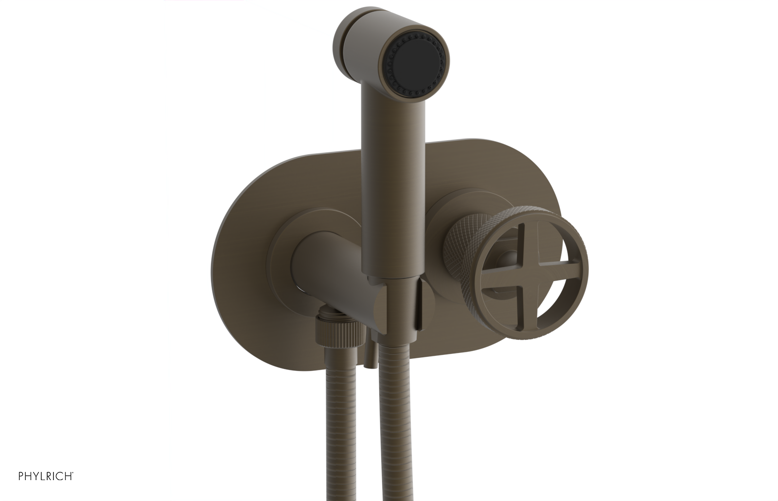 DUSTRIE - Wall Mounted Bidet - Cross Handle - Knurled 371-62