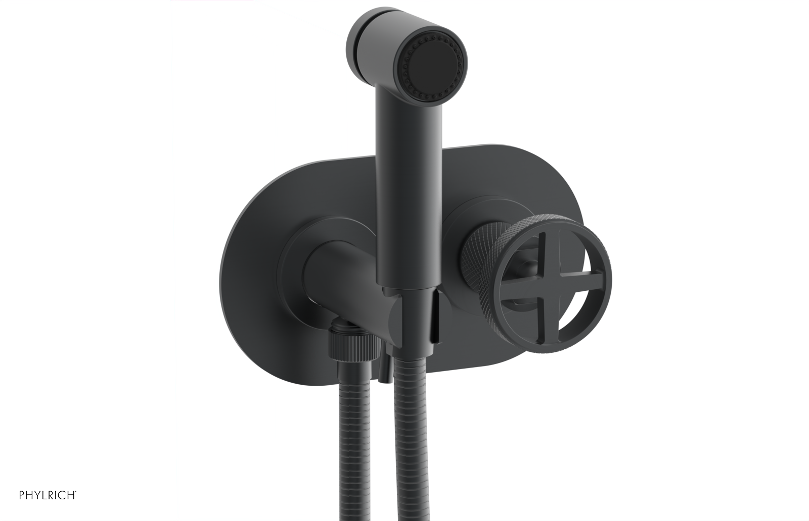 DUSTRIE - Wall Mounted Bidet - Cross Handle - Knurled 371-62