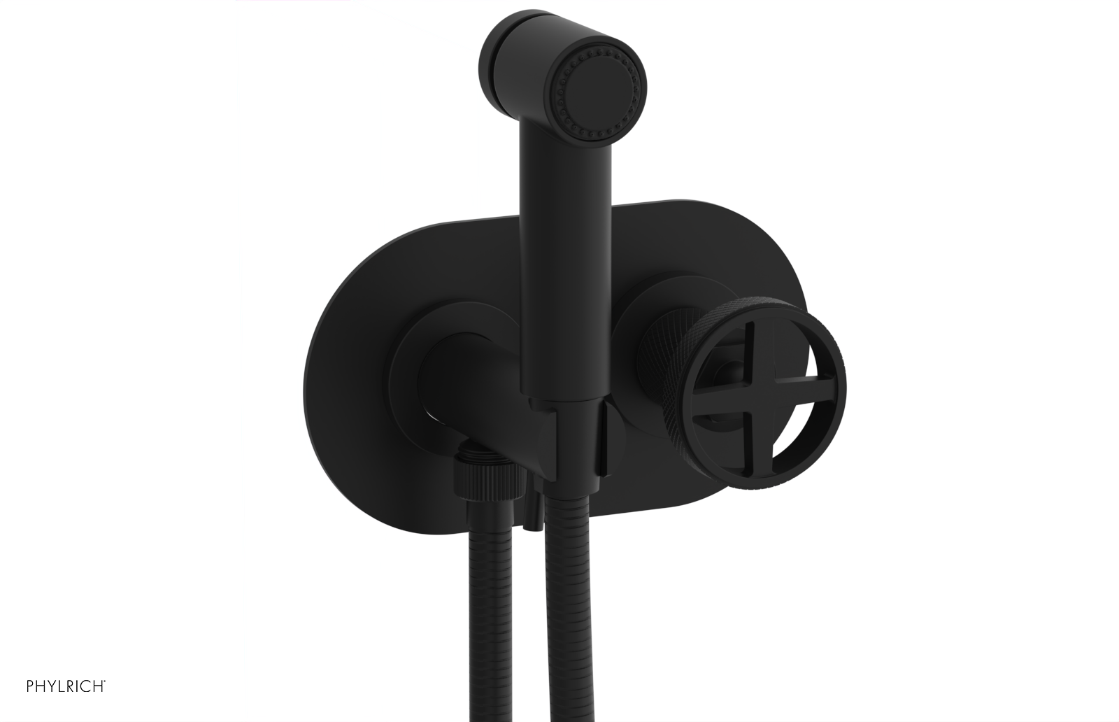 DUSTRIE - Wall Mounted Bidet - Cross Handle - Knurled 371-62