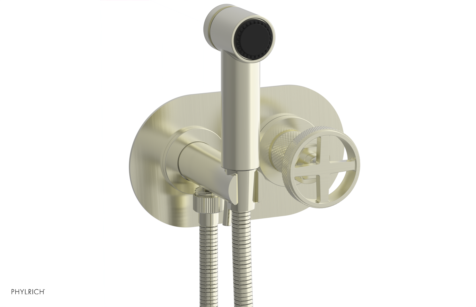 DUSTRIE - Wall Mounted Bidet - Cross Handle - Knurled 371-62